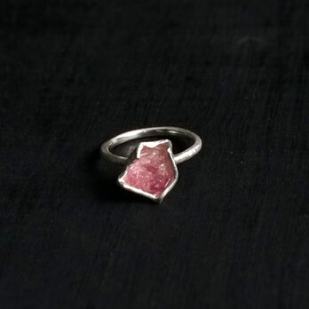 rough tourmaline ring, silver925.