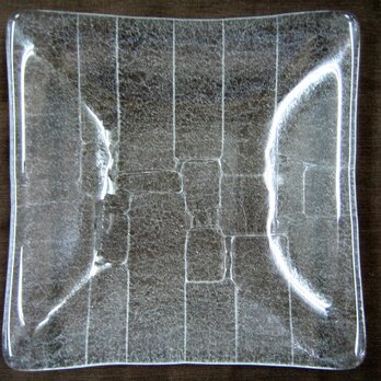 涼しげな複雑模様ガラス中皿ＳＤ４３９の画像