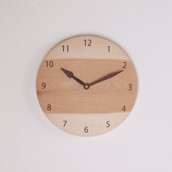木製 掛け時計 丸型 カバ材20