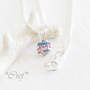 *petite element*スワロフスキー・アイリス6mm＊silver925ネックレスの画像