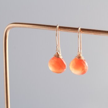 carnelian large hook earringsの画像