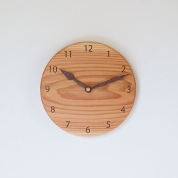 木製 掛け時計 丸型 杉材12の画像
