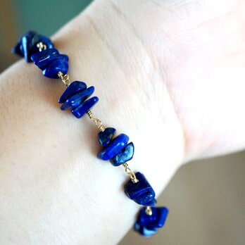 ブルースペースラピスラズリブレスレット Blue space Lapis lazuli brecelet B0017の画像