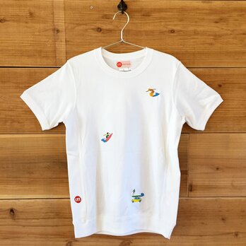 SURF 3 刺繍 ヘビーウェイト スウェットスタイルTシャツの画像