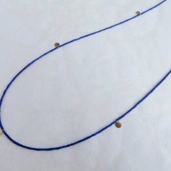 Lapis lazuri・Ｍｅｄａｌ　long necklaceの画像