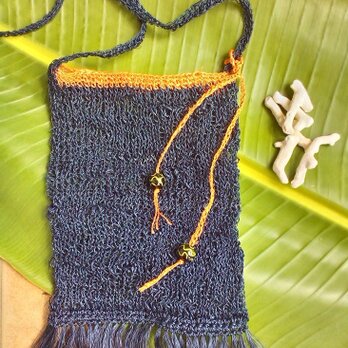 芭蕉の手編みバッグ（A）の画像