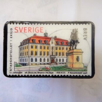 スウエーデン　切手ブローチ1325の画像