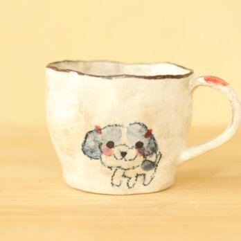 粉引き手びねりシーズーのカップ。