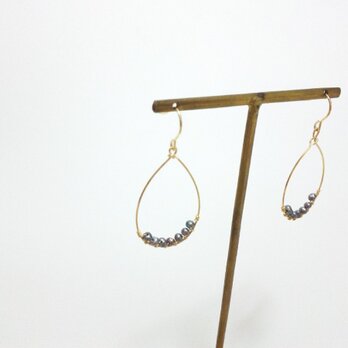 14kgf 【jewelry series 】drop×淡水パール(blue gray)の画像