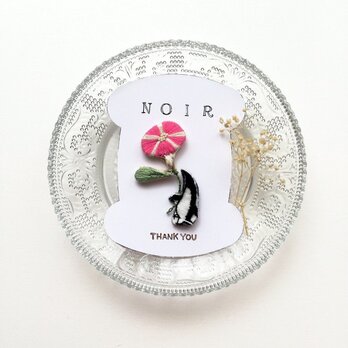 【アサガオ】ペンギンのブローチ①