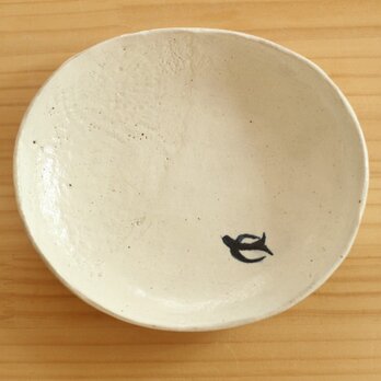 粉引きつばめのオーバル皿。の画像