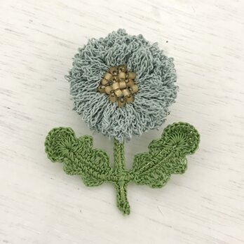 flower brooch B - ライトブルーの画像