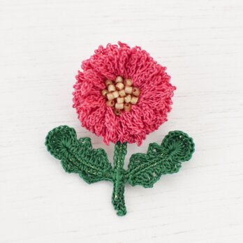 flower brooch B - ローズピンクの画像