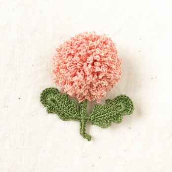 flower brooch A - ライトサーモンピンクの画像
