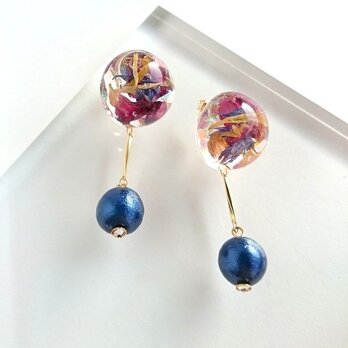 flower petal♡ピアス～rose red～