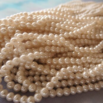 *♥*Japanese Vintage Pearls Soft Pink Shade Ivory 3mm*♥*の画像