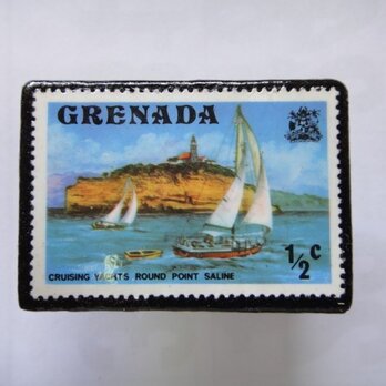 グレナダ　切手ブローチ1343の画像