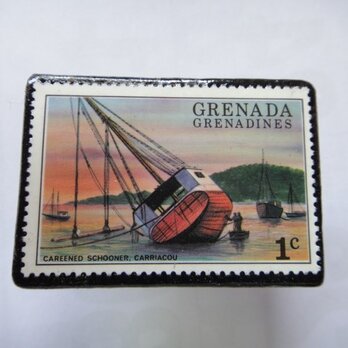 グレナダ　切手ブローチ1344の画像