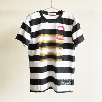 BORDER Tee/BLACK×WHITEの画像