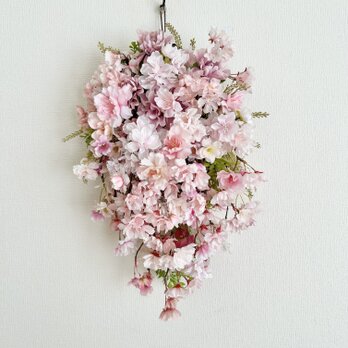 桜フラワーハンギングバスケット「受注制作」