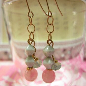 pink quartz x vintage beadsの画像