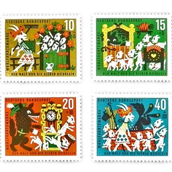 ドイツ童話切手（狼と７匹の子やぎ）Germany　DA-STE058の画像