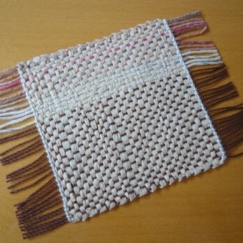 手織り　和紙コースター　NO.3　の画像