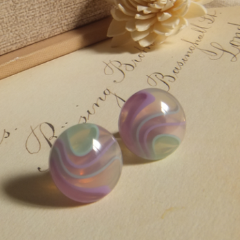 marble ピアス（PU×BL）の画像