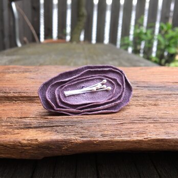 革花のブローチピン  金具3.5cm 薄紫aの画像