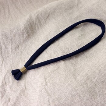 ＊再販＊ ストレッチリボン シンプルヘアゴム 【ネイビー】