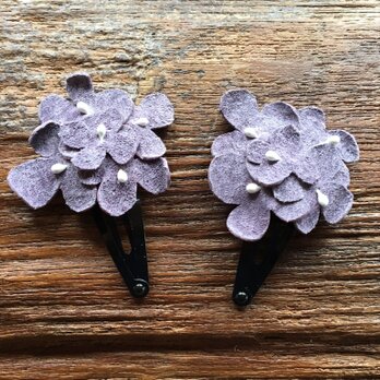 革花のブーケスリーピン 2個セット 薄紫の画像