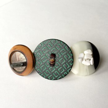 mixed button barrette  No.9