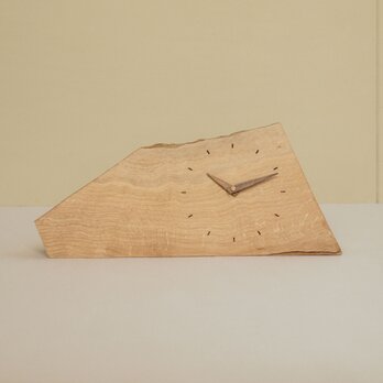 木製 置時計 楢（ナラ）材2　楢の塊材の画像