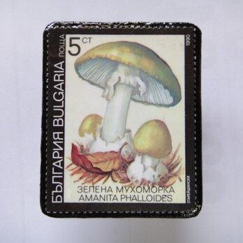 ブルガリア　きのこ切手ブローチ1383の画像