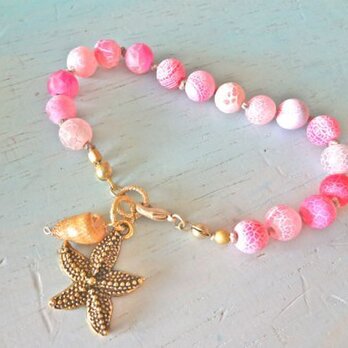 pink dragon agate braceletの画像