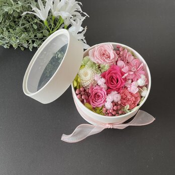 母の日プレゼントに♡Flower Round Box「受注制作」の画像