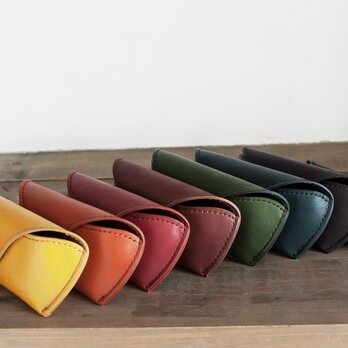 日本製牛革手縫いのメガネケース　７色