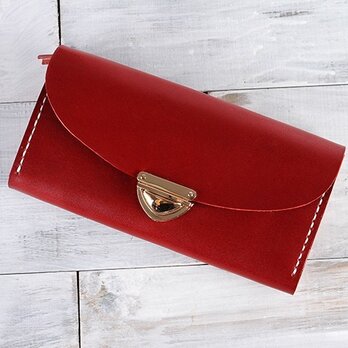 【切線派】牛革手作り手縫い収納オルガン長財布006004A