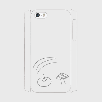 iPhone5/5s/SEスマホケース　『りんごときのこ』の画像