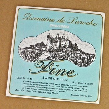 1枚/ Vintage ラベル Vol. 8（Domaine de Laroche / Blue）DA-LA008の画像