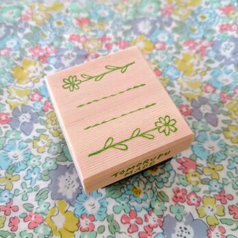 消しゴムはんこ「草花の枠線」の画像