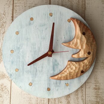 white moon wall clock