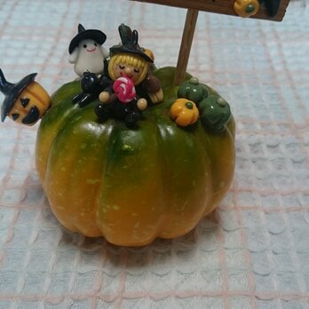 ハロウィン カボチャと魔女3