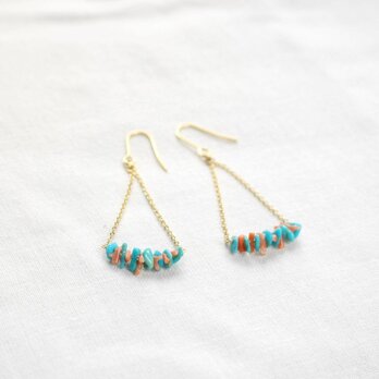 "Turquoise & Coral Pierce & Earring"の画像