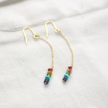 "Rainbow Gems Pierce & Earring"の画像