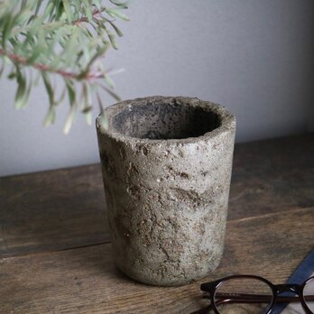 千鳥草のコンクリート鉢 M size.   Delphinium ajacis  concrete pots  M size .の画像