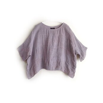 【ベンガラ染め】大きめのトップス/歌舞伎色/メディカルガーゼ服 ※受注製作