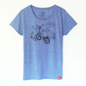 ウサギくんのTシャツ Lady's  vintage blue×navyの画像