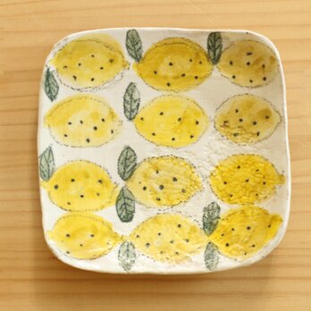 粉引きレモンのトースト皿。の画像