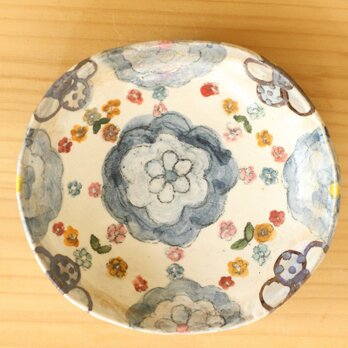 粉引きお花ののオーバル皿。の画像